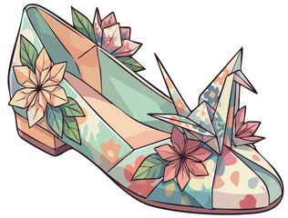 종이로 만든 신발 클립아트,