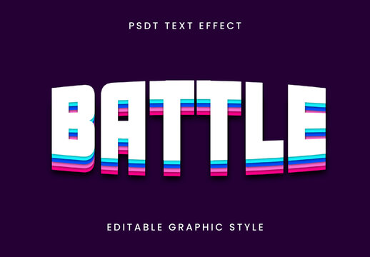 Colorful Retro Bold Stack Text Effect Vintage Layered Font