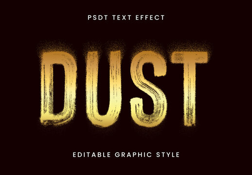 Golden Spray Text Effect Elegant Powder Bold Font