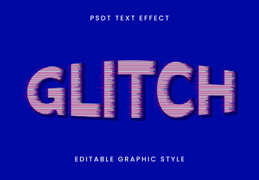 RGB Static Distortion Text Effect Glitch Noise Font