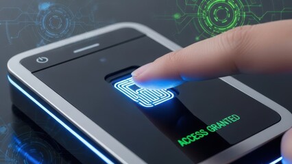 Fingerprint scanner grants access with blue light illumination