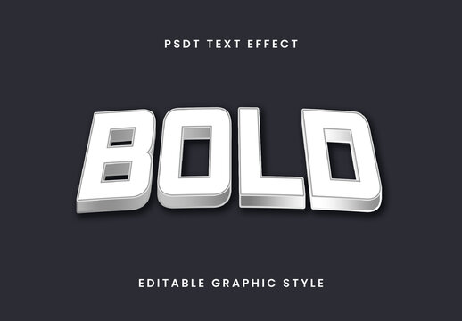 White And Gray 3D Block Letter Text Effect Strong Outline Font
