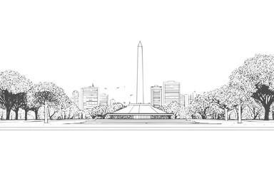 City Skyline in the City, Modern Urban Buildings Silhouette, High-Resolution Skyline Overlay for Posters, Flyers, Banners, and Digital Artwork.