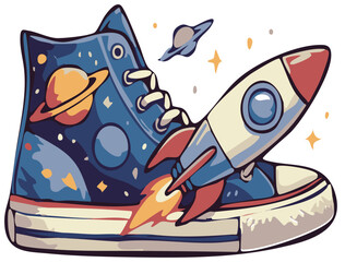 공상고학과 신발의 조화 클립아트