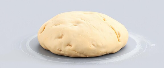 A flat, modern graphic of uncooked dough, perfect for baking, culinary, or app interfaces,  flour,  UI