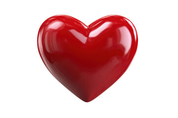Fototapeta premium Shiny Red Heart Shape Object Isolated on Black Background love symbol, Png, Isolated on Transparent Background, Cut Out