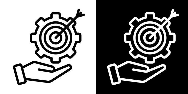 Development Goals  Icon Set White Style Collection