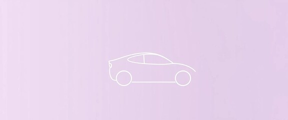 A minimalist car icon, suggesting speed and modern design, perfect for app interfaces or logos,  graphic,  speed