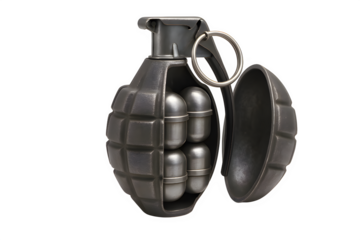 Half-Opened Deactivated Cluster Bomb Shell — Inert Internal Pods