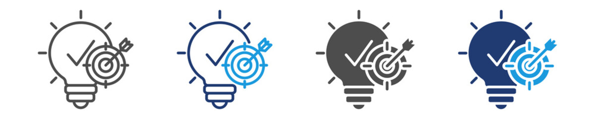 define goals icon set multiple style