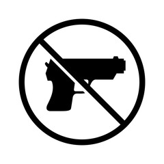 Black and White No Gun Sign