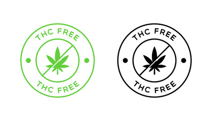 Vector THC Free Badge Label