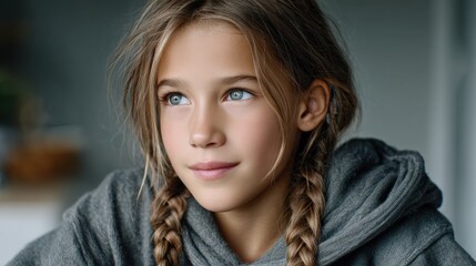 A Heartwarming Moment of Inspiration as a Little Girl with a Braid Discovers a New Idea and Enlightens Us All