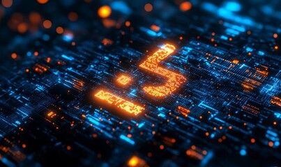 Search, AI, and futuristic cyber systems for browsing, programming, and information processing online. Sign, question marks, and machine learning with data-driven algorithms, Generative AI