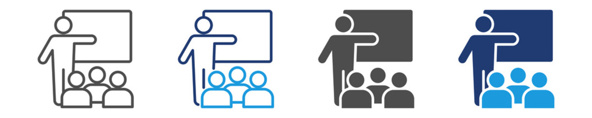 teaching icon set multiple style