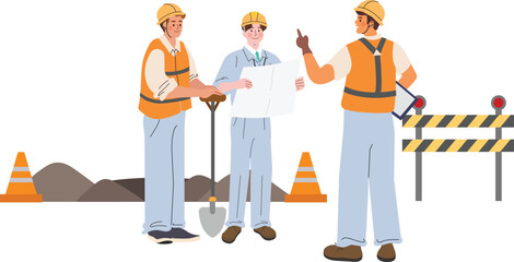 Construction Team Discussing Project Plans