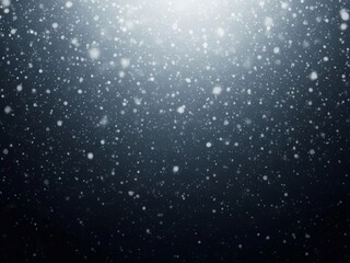 Obraz premium Winter snow falling effect on a muted background, abstract particle blizzard