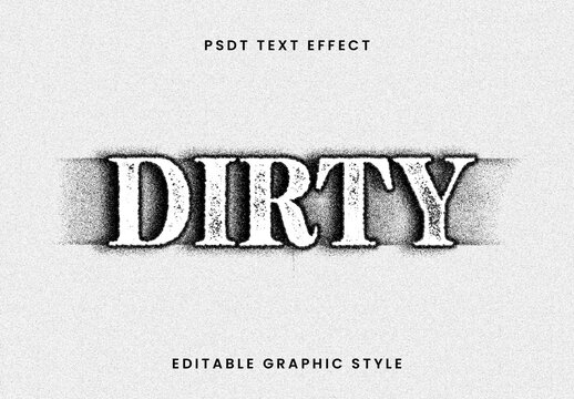 Outline Dirty Ink Print Text Effect