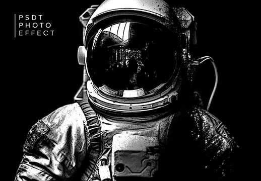 White And Black Explosive Dust Desintegrate Photo Effect