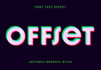 Colorful Offset Glitch RGB Text Effect Distortion Bold Font