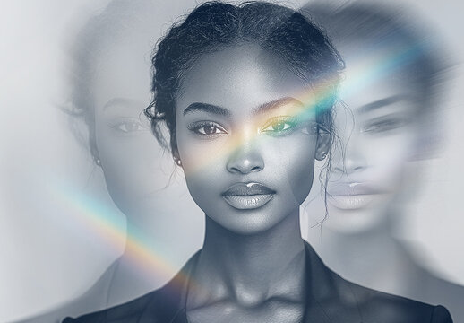 Blue And White Prism Photo Effect