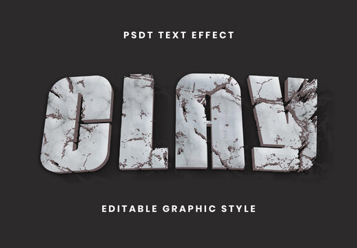 Cracked Stone Text Effect