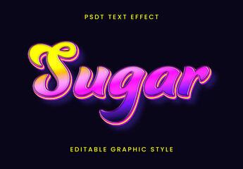 Pink And Yellow Glossy Candy Text Effect Shiny Gradient Font