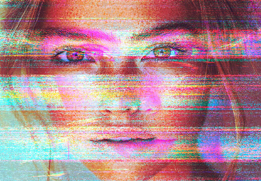 Glitch Screen Photo Effect