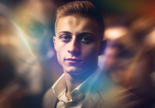 Yellow And Beige Prism Photo Effect