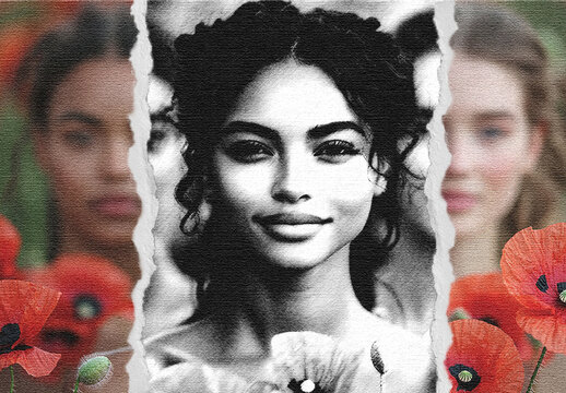 Black And White Scrapbook Photo Effect
