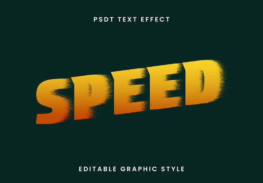 Yellow And Orange Rushing Text Effect Speed Motion Font