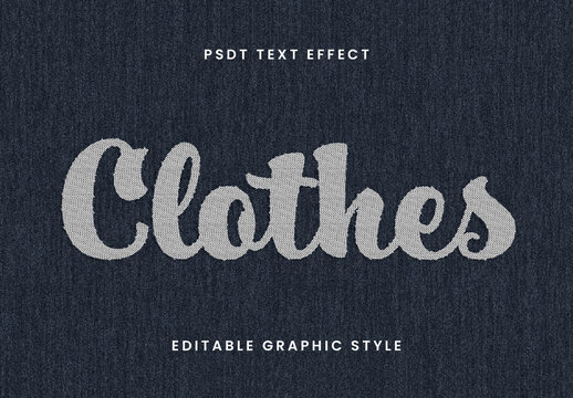 Printed Fabric Text Effect