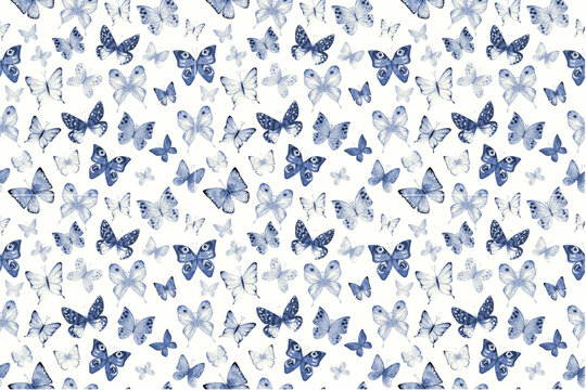 butterfly blue background