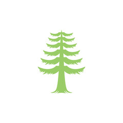 Stylized Light Green Coniferous Tree Icon