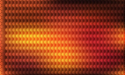 Vibrant warm tone abstract hexagon geometric background pattern illustration