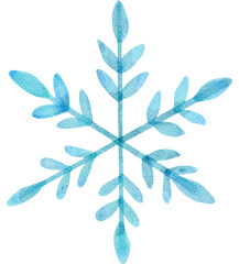 Watercolor Snowflake &ndash; Soft Winter Holiday Illustration