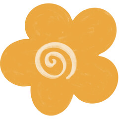 Flower Swirl &ndash; Floral Spiral Decorative Illustration