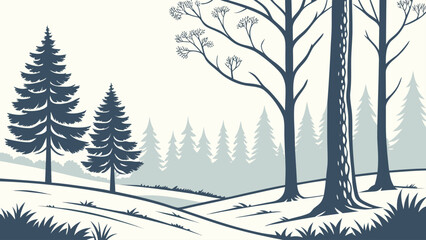 winter forest landscape