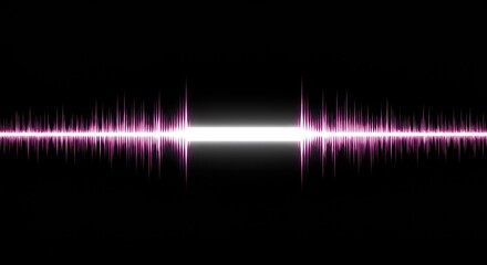 Digital representation of an audio signal or electronic data stream displaying a complete void, showing a critical interruption or flatline gap ,missing ,visualization ,audio