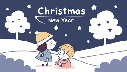 Naklejka premium happy new year card