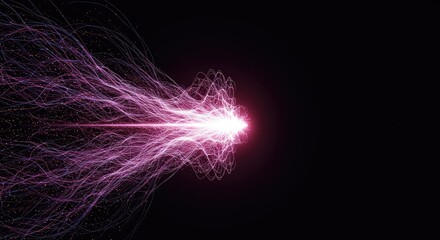 Dynamic glowing structure representing fundamental forces and unified energy in space, illustrating the underlying abstract reality field ,texture ,modern ,future