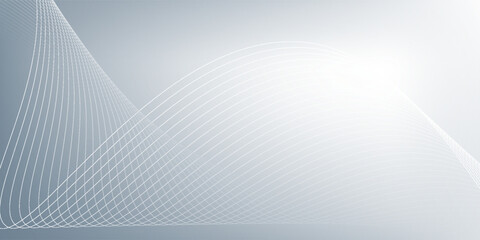 Abstract Grey Creative Background with Elegant White Lines