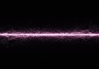 Abstract energetic flow of synchronized glowing particles creating a complex oscillating wave pattern in deep space ,blue ,purple ,oscillation