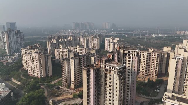 Greater Noida presents a well-organized urban landscape with long tree-lined roads and expanding residential sectors.