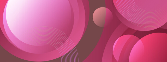 Dynamic Abstract Geometric Background in Pink Gradient Design