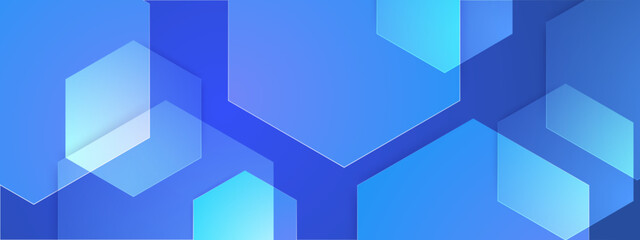 Obraz premium blue gradient stylish geometric abstract layered background