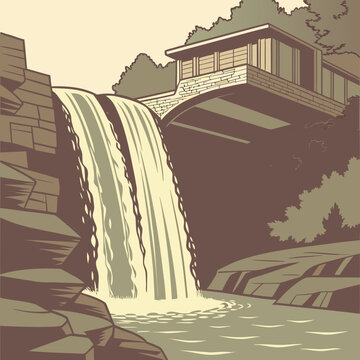 Cosmic Neon Waterfall