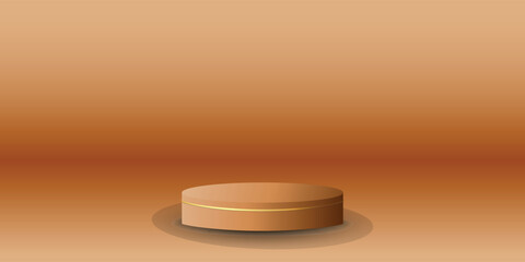 Podium display with background the same color as the podium. Modern studio, wall scene fashion, stage podium scene with for Award Ceremony. 3D rendering.