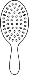 Oval paddle hairbrush