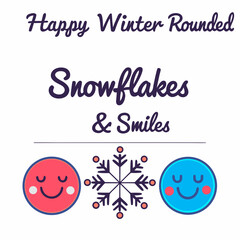t shirt design snowflakes smiles